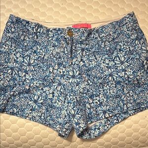 Lilly Pulitzer Blue Floral Women's Shorts